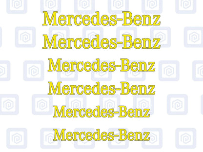 Mercedes Benz Style Brake Caliper Decals Stickers AMG A45 C63 (x 6) Straight
