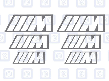 BMW M Sport Hollow Brake Caliper Decals Fits BMW sticker logos (set of 6)