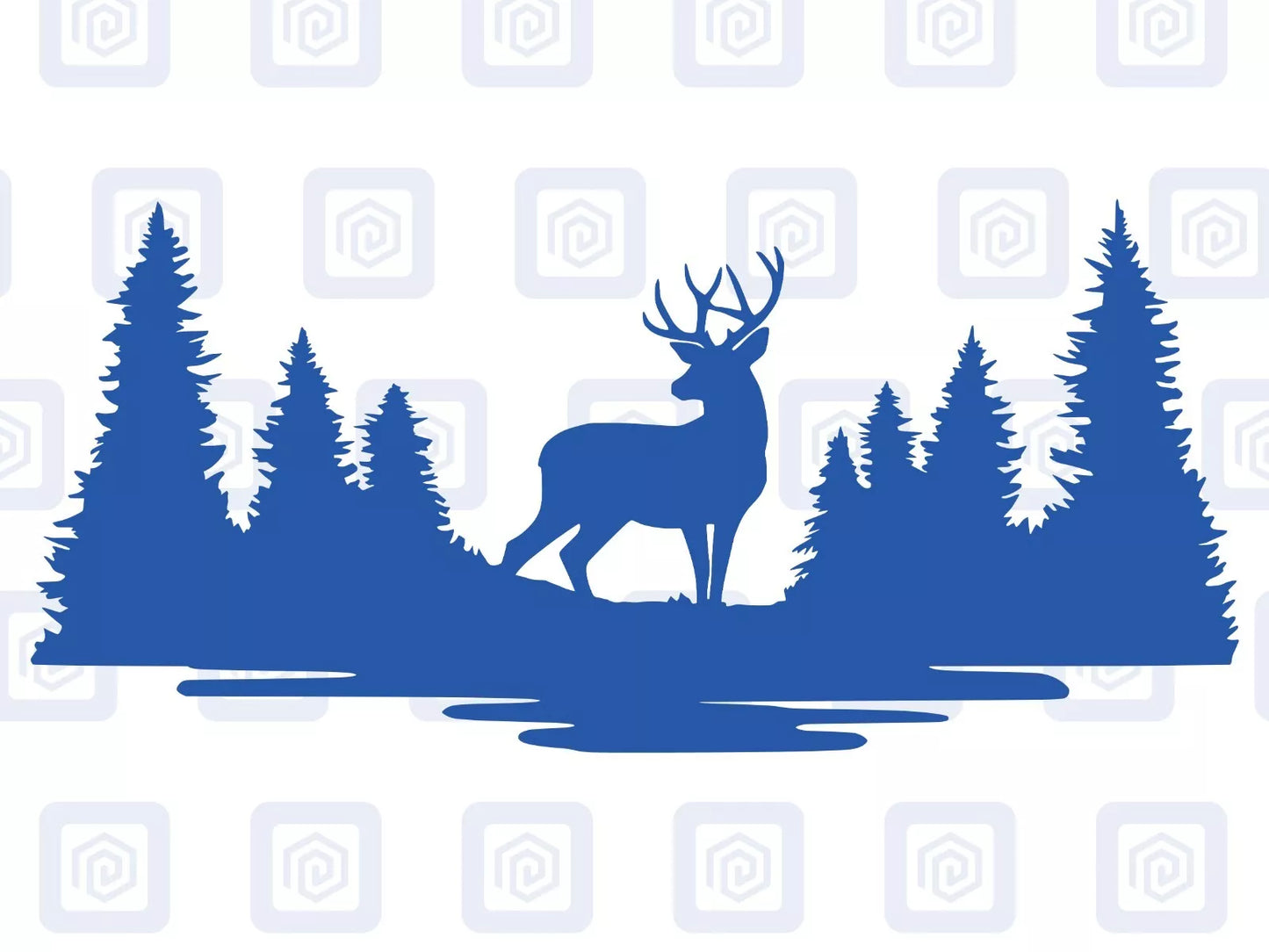 LARGE Deer Forrest Woodland Vinyl Decals For Camper Van Caravan Sticker Graphic