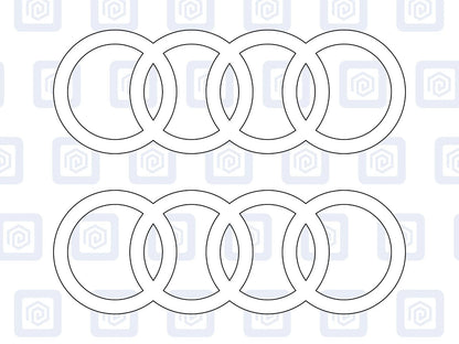 3 Lines Side Skirt Decals Fits A3 A4 A5 A6 TT Vinyl Sticker Pair (set of 2)