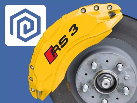 Audi RS3 Style Brake Caliper Decals A3 Hatch Sportback Sticker Logos (set of 6)