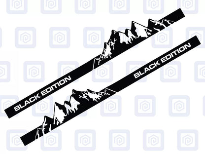 Black Edition Full Side Vinyl Decals For Campervan Motorhome Sticker GraphicOpens