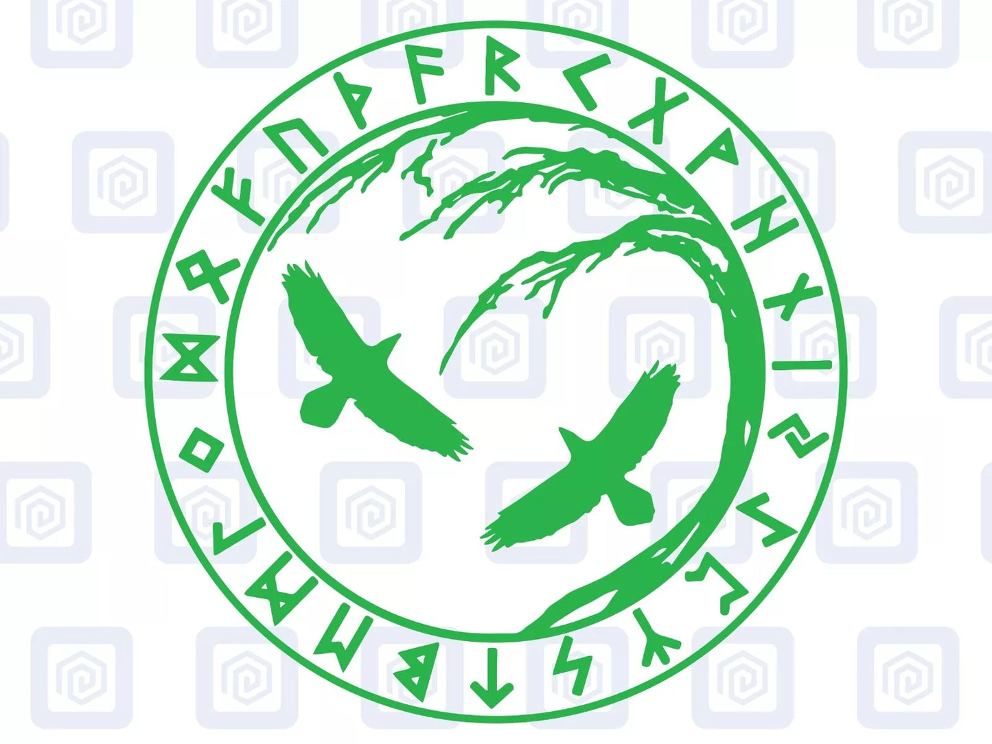 Rune Viking Raven Bird Vinyl Decals For Camper Van Caravan Sticker Graphic