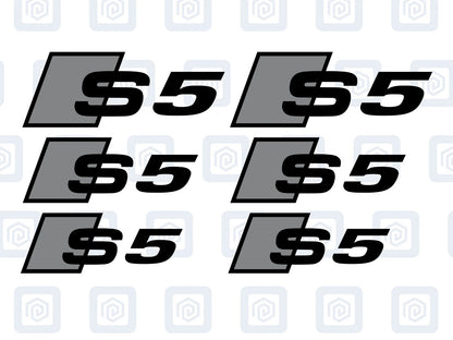 S5 Brake Caliper Decals 2 Colour Fits A5 S5 RS5 5 High Temp Sticker Logos