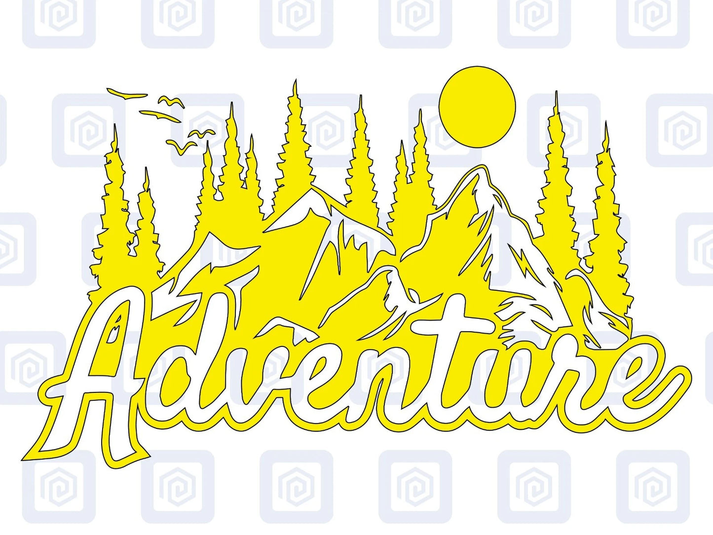 Adventure Mountain Vinyl Decal For Campervan Van Caravan Sticker Graphic Camping