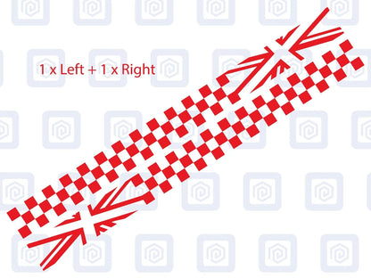 2x Union Jack Side Stripe Vinyl Decals For Camper Van Caravan Sticker Graphic