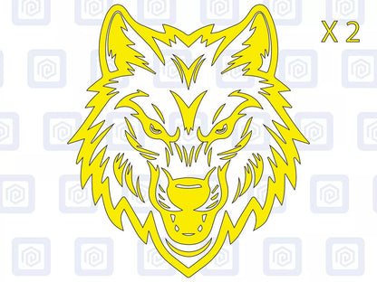 Wolf Head Vinyl Decals For Campervan Motorhome Caravan Sticker Graphic