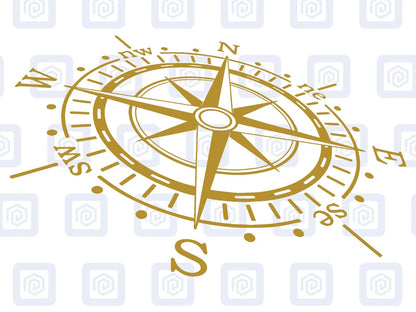 LARGE Compass Vinyl Decal For Campervan Van Caravan Sticker Graphic Camping