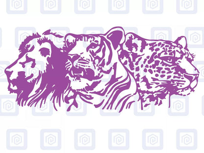 Lion Tiger Leopard Animal Vinyl Decals For Campervan Van Caravan Sticker Graphic