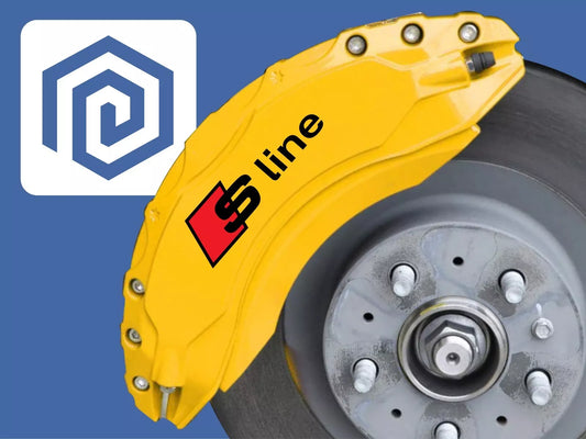 Audi S Line Brake Caliper Decal Fits A1 A3 A4 A5 A6 A7 sticker logo (set of 6)