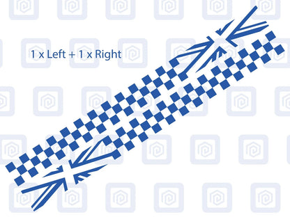2x Union Jack Side Stripe Vinyl Decals For Camper Van Caravan Sticker Graphic