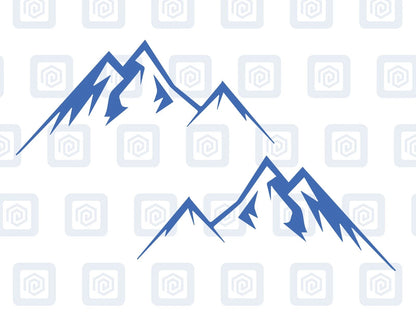 LARGE Mountain Vinyl Decals For Camper Van Caravan Sticker Graphic Pair x2