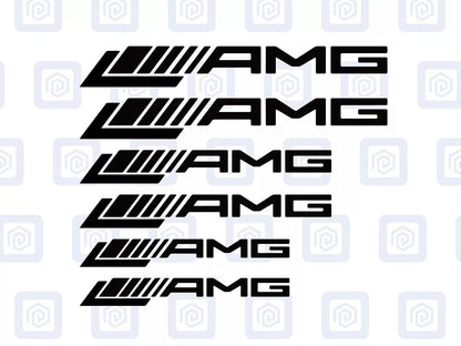 AMG Brake Caliper Decals sticker logos (set of 6)