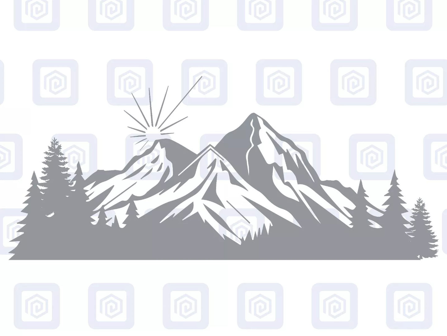 LARGE Mountain Forrest Hiking Lake Nature Vinyl Decal Camper Van Caravan Sticker