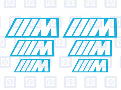 BMW M Sport Hollow Brake Caliper Decals Fits BMW sticker logos (set of 6)