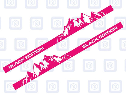 Black Edition Full Side Vinyl Decals For Campervan Motorhome Sticker GraphicOpens