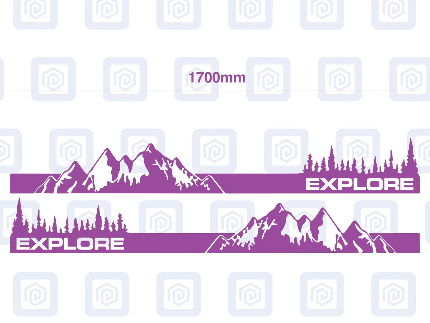 2.2m Explore Full Side Vinyl Decals For Campervan Motorhome Caravan Graphic Sill