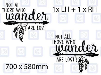 Not All Who Wander Are Lost Vinyl Decals For Camper Van Caravan Sticker Graphic