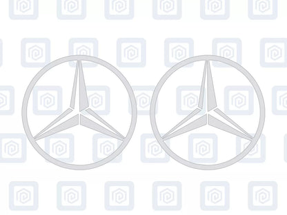 Mercedes Benz Style Vinyl Decal Sticker Logo x 2 AMG A B C E S CLASS