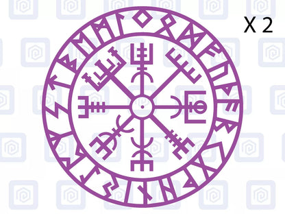 Viking Rune Compass Vinyl Decal For Camper Van Caravan Motorhome Campervan