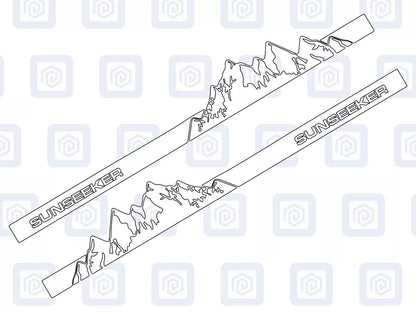 Sun Seeker Full Side Vinyl Decals For Campervan Motorhome Sticker Graphic