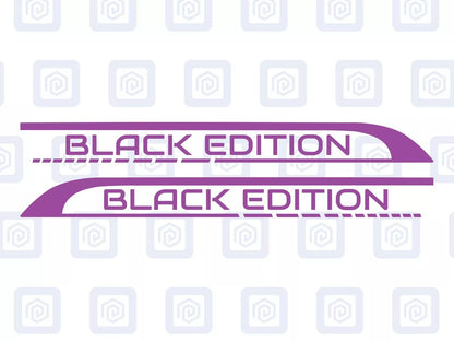 Black Edition Side Graphics Vinyl Decal For Camper Van Caravan Motorhome Sticker