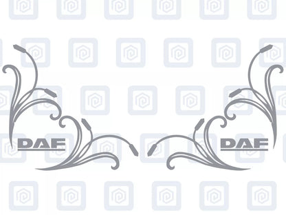 DAF Window Body Vinyl Decals For Truck Lorry XF XG XD XB CF LF Cab Pair x2