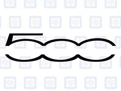 Fiat 500 Boot Handle Decal Sticker Inlay Abarth Graphic Sport Pop S Moulding