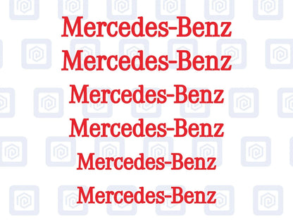 Mercedes Benz Style Brake Caliper Decals Stickers AMG A45 C63 (x 6) Straight
