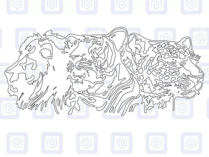 Lion Tiger Leopard Animal Vinyl Decals For Campervan Van Caravan Sticker Graphic