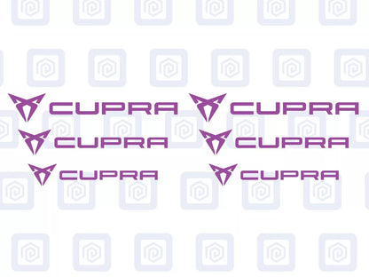 Cupra Brake Caliper Decals fits Ibiza Leon Ateca Born sticker logos (set of 6)