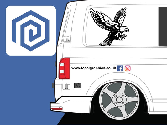 Eagle Vinyl Decal For Campervan Van Caravan Sticker Graphic Camping Bird Feather