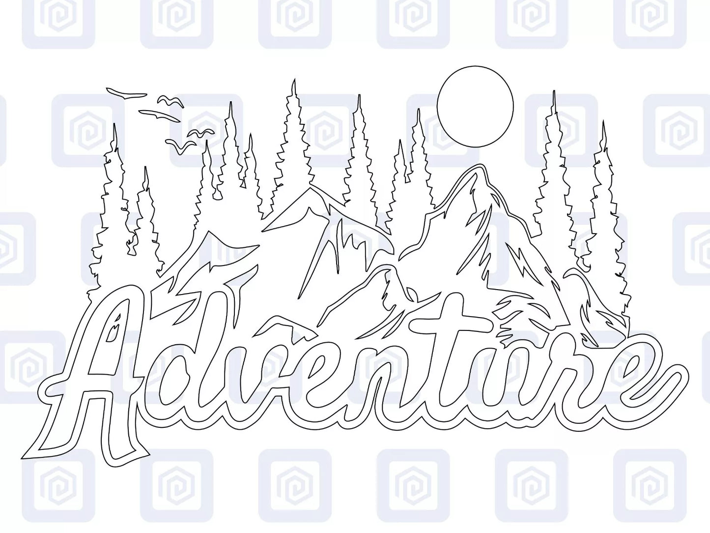 Adventure Mountain Vinyl Decal For Campervan Van Caravan Sticker Graphic Camping
