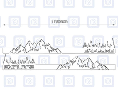 Explore Full Side Vinyl Decals For Campervan Motorhome Caravan Sticker Graphic