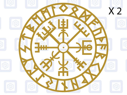 Viking Rune Compass Vinyl Decal For Camper Van Caravan Motorhome Campervan