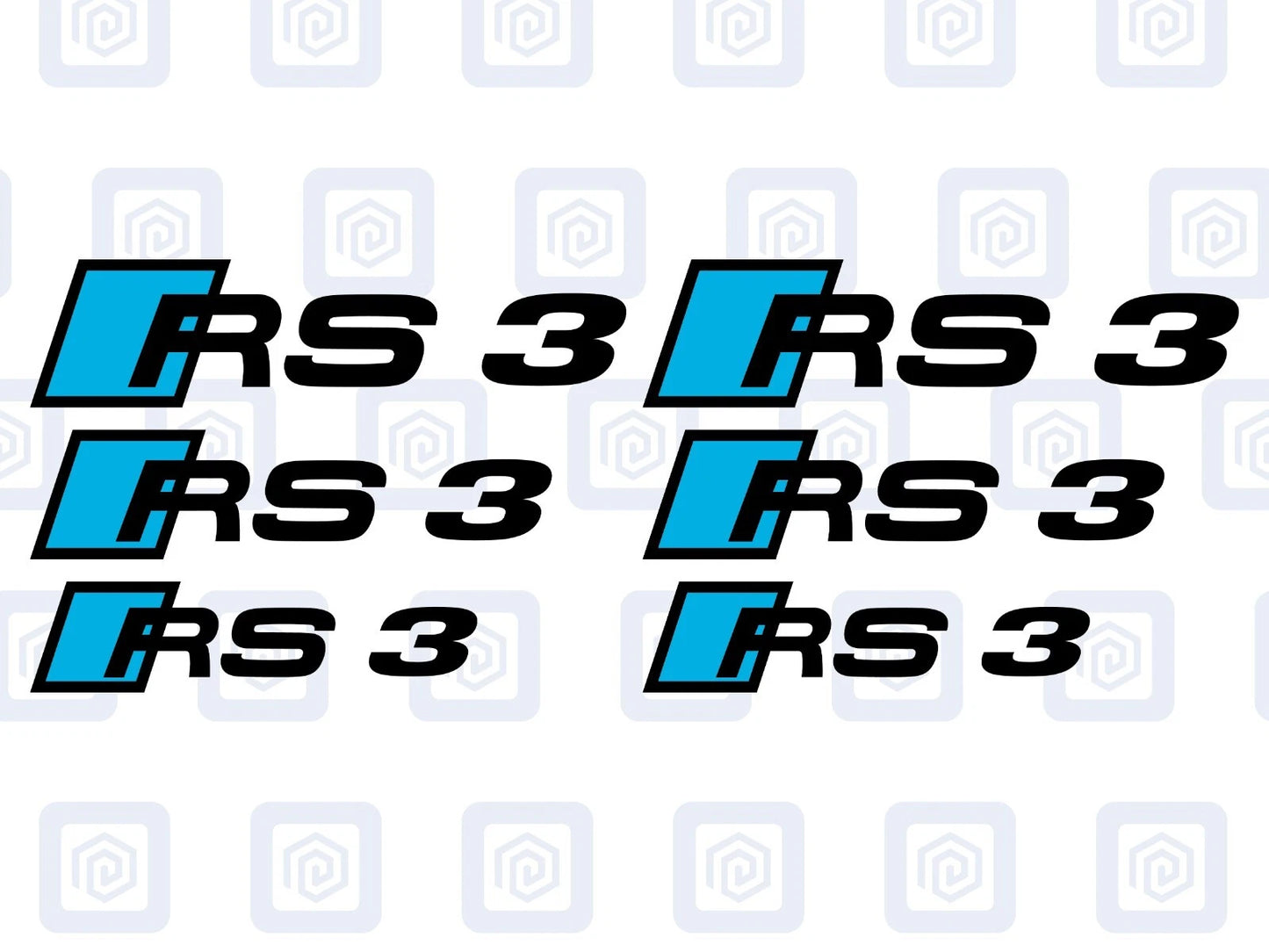 Audi RS3 Style Brake Caliper Decals A3 Hatch Sportback Sticker Logos (set of 6)