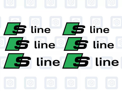 Audi S Line Brake Caliper Decal Fits A1 A3 A4 A5 A6 A7 sticker logo (set of 6)