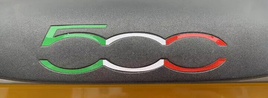 Tri Colour Fiat 500 Boot Handle Decal Sticker Inlay Abarth Graphic Italian Flag