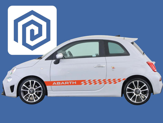 Fiat Abarth 500 595 695 Side Stripe Decal Sticker (Set of 2) Twin Air Sport Pop