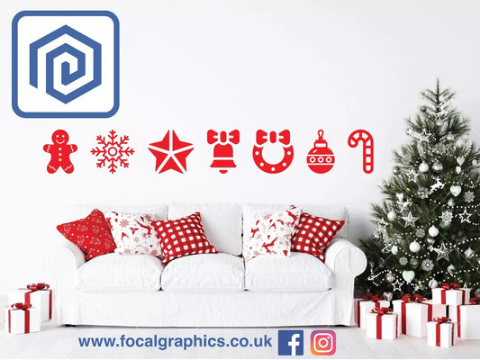 Christmas Sticker Pack Selection Set Special Wall Art Vinyl Wall Decal