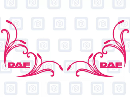 DAF Window Body Vinyl Decals For Truck Lorry XF XG XD XB CF LF Cab Pair x2
