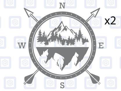 Compass Arrow Vinyl Decal For Camper Van Caravan Motorhome Graphic Campervan
