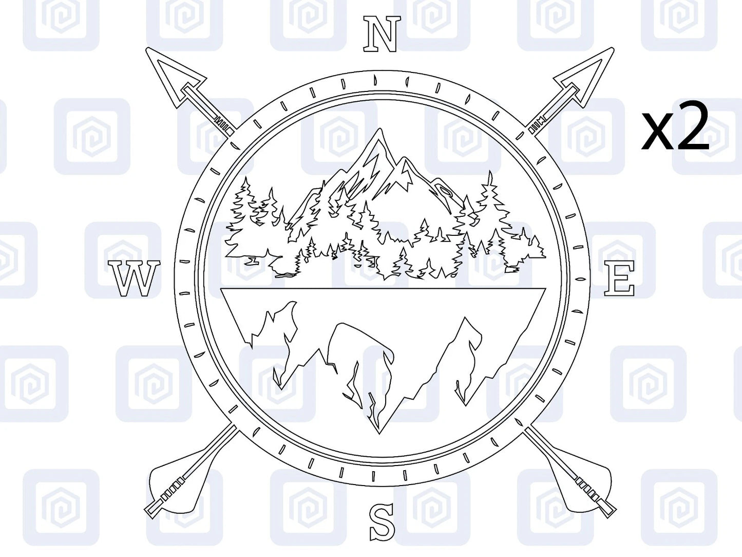Compass Arrow Vinyl Decal For Camper Van Caravan Motorhome Graphic Campervan