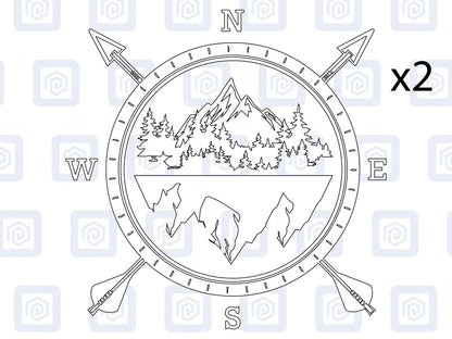 Compass Arrow Vinyl Decal For Camper Van Caravan Motorhome Graphic Campervan