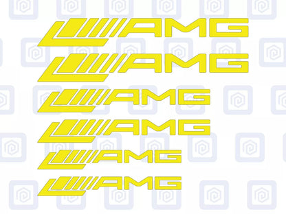 AMG Brake Caliper Decals sticker logos (set of 6)