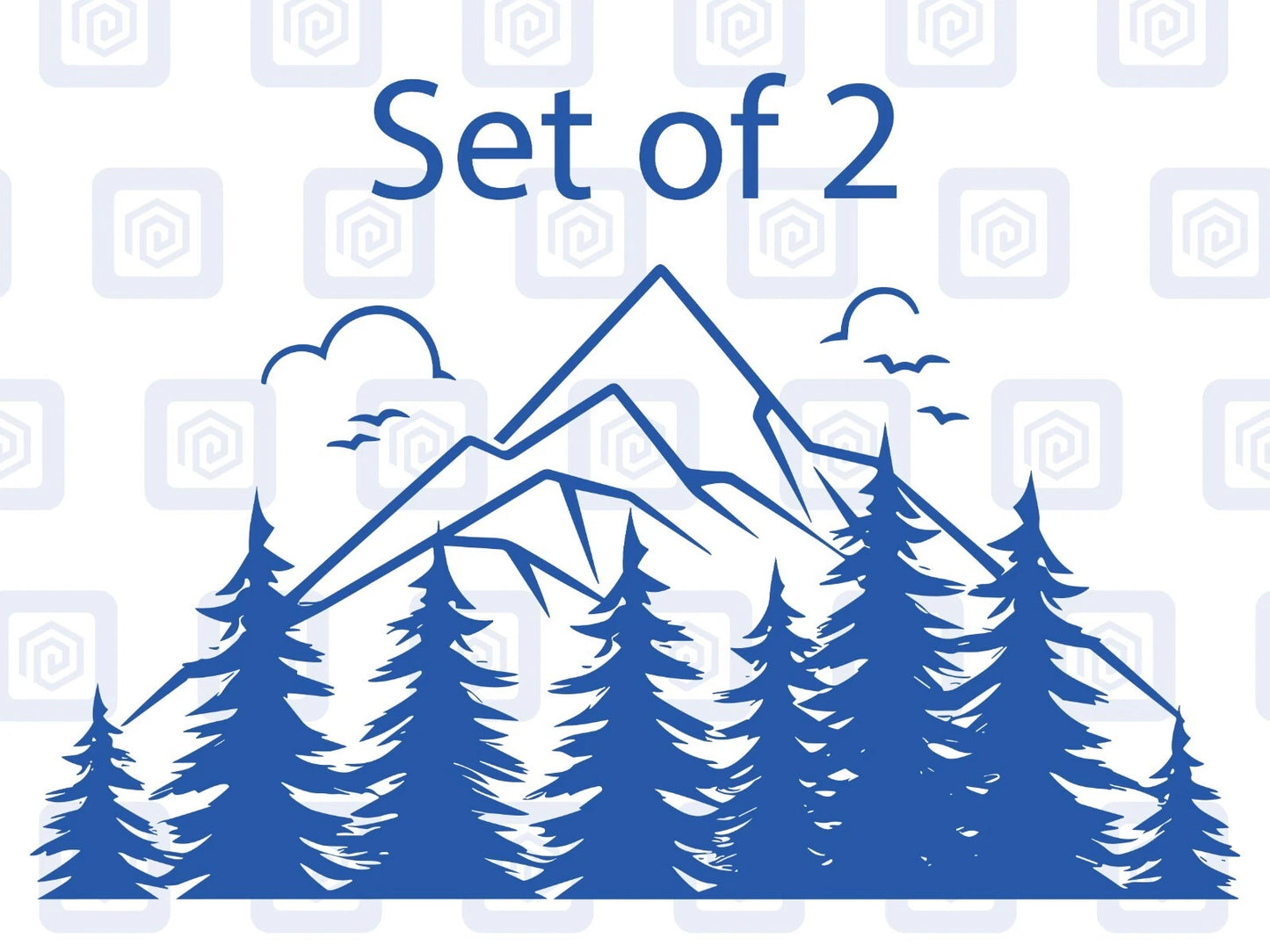 2x Scenic Mountain Vinyl Decals For Camper Van Caravan Sticker Graphic
