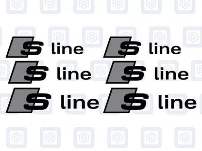 Audi S Line Brake Caliper Decal Fits A1 A3 A4 A5 A6 A7 sticker logo (set of 6)