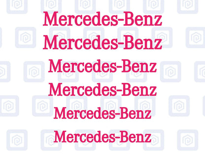 Mercedes Benz Style Brake Caliper Decals Stickers AMG A45 C63 (x 6) Straight