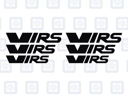 VRS Style Logo Caliper Vinyl Decal Stickers Fits Octavia Fabia Rapid Supurb x 6