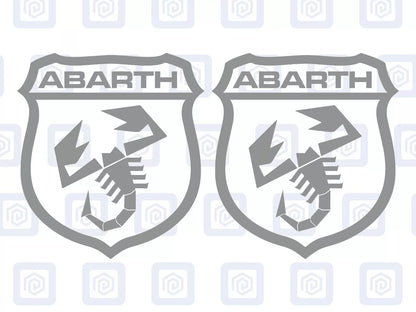 Fiat Abarth 500 595 695 Crest Scorpion Decal Sticker Pair (Set of 2)